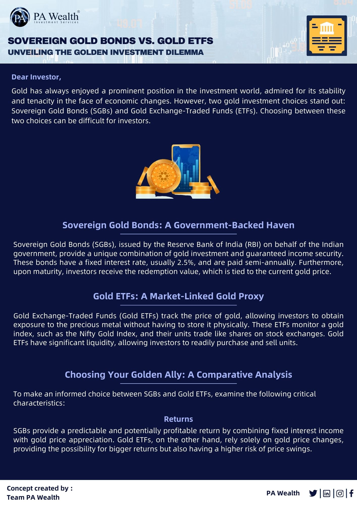 Sovereign Gold Bonds vs. Gold ETFs