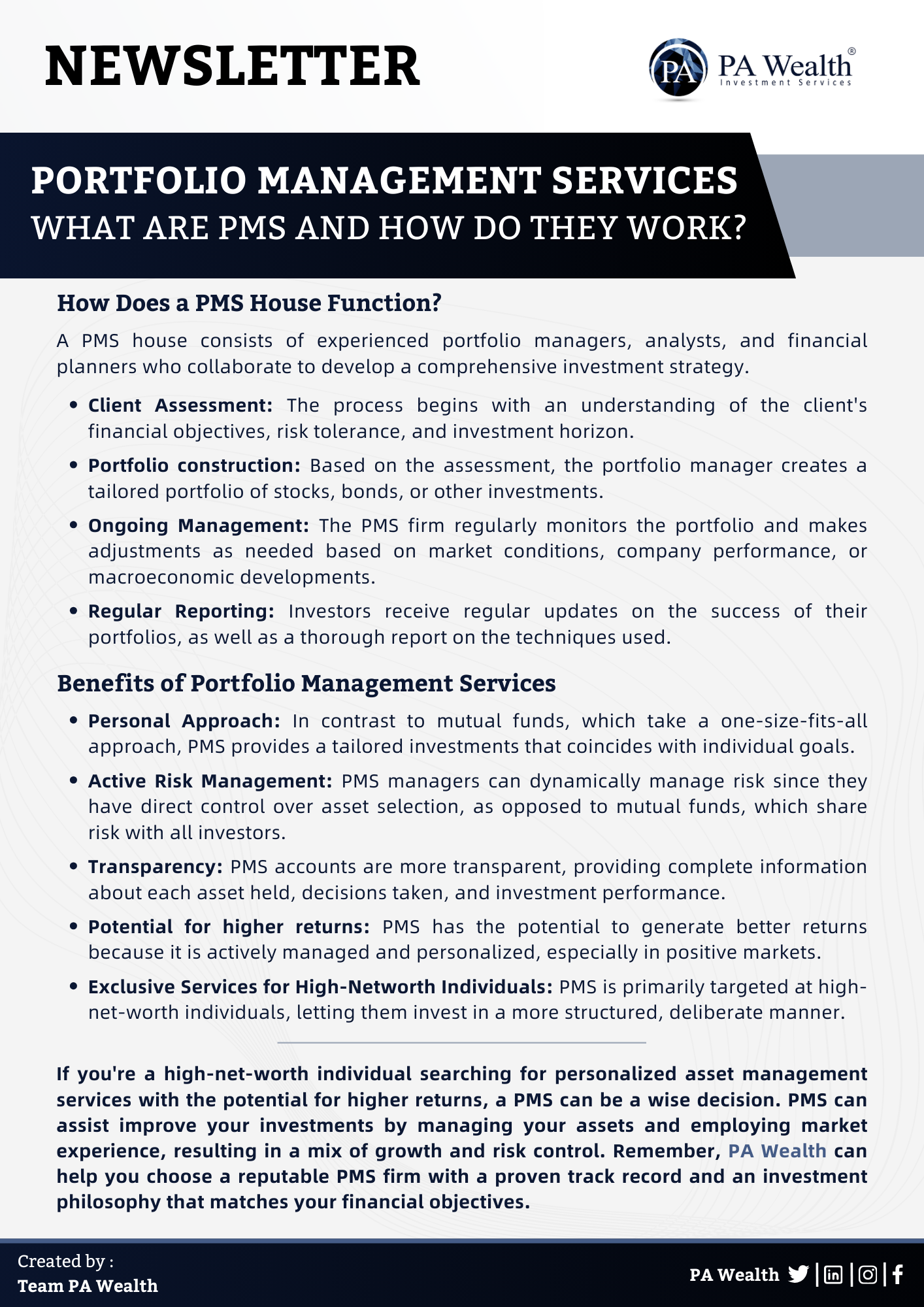 Portfolio Management Services