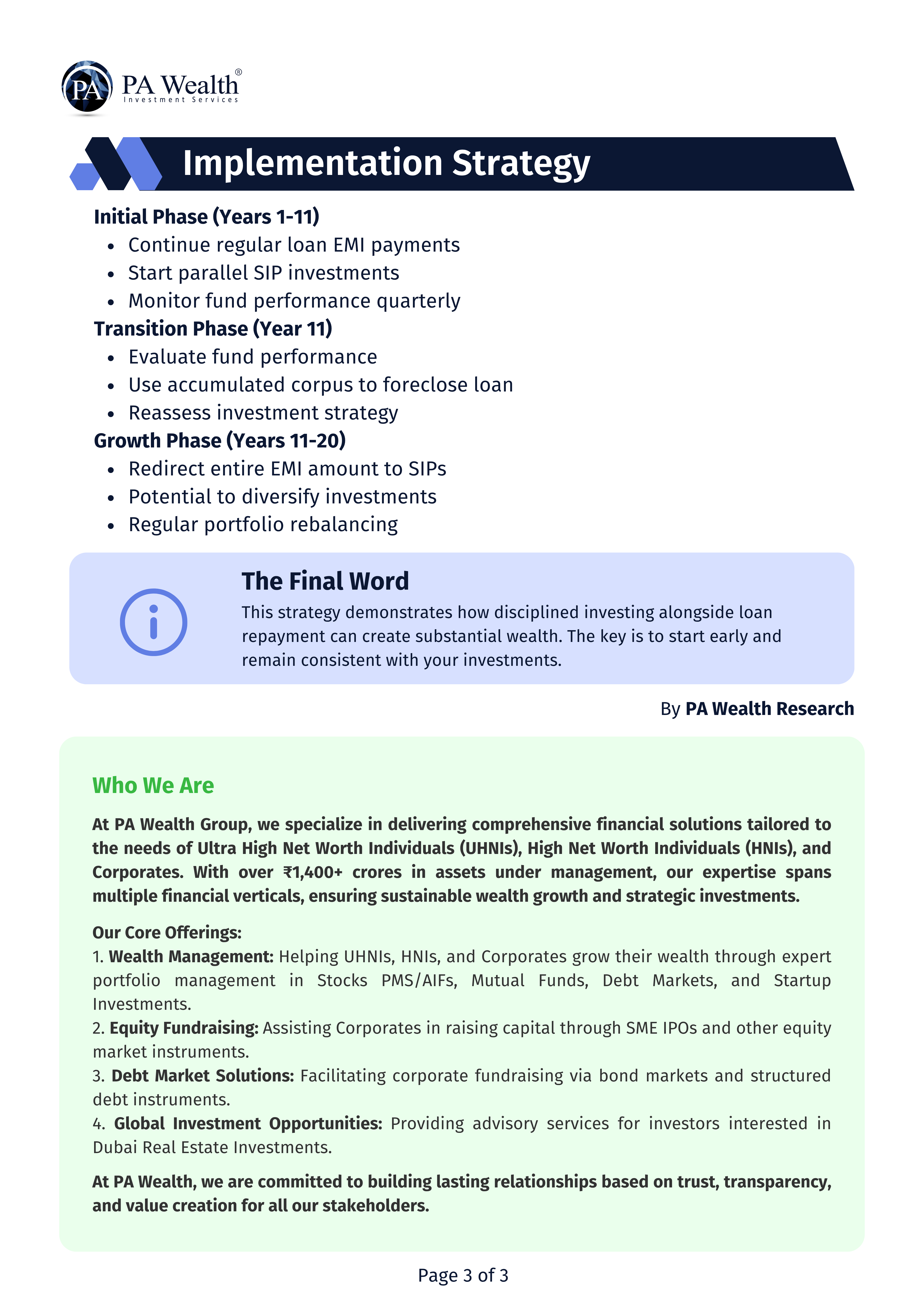 Using Mutual Fund SIPs to Accelerate Loan Repayment_PA Wealth