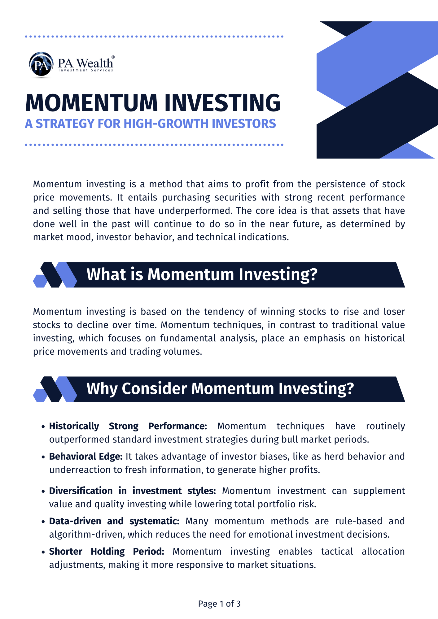 Momentum Investing_PMS_ PA Wealth