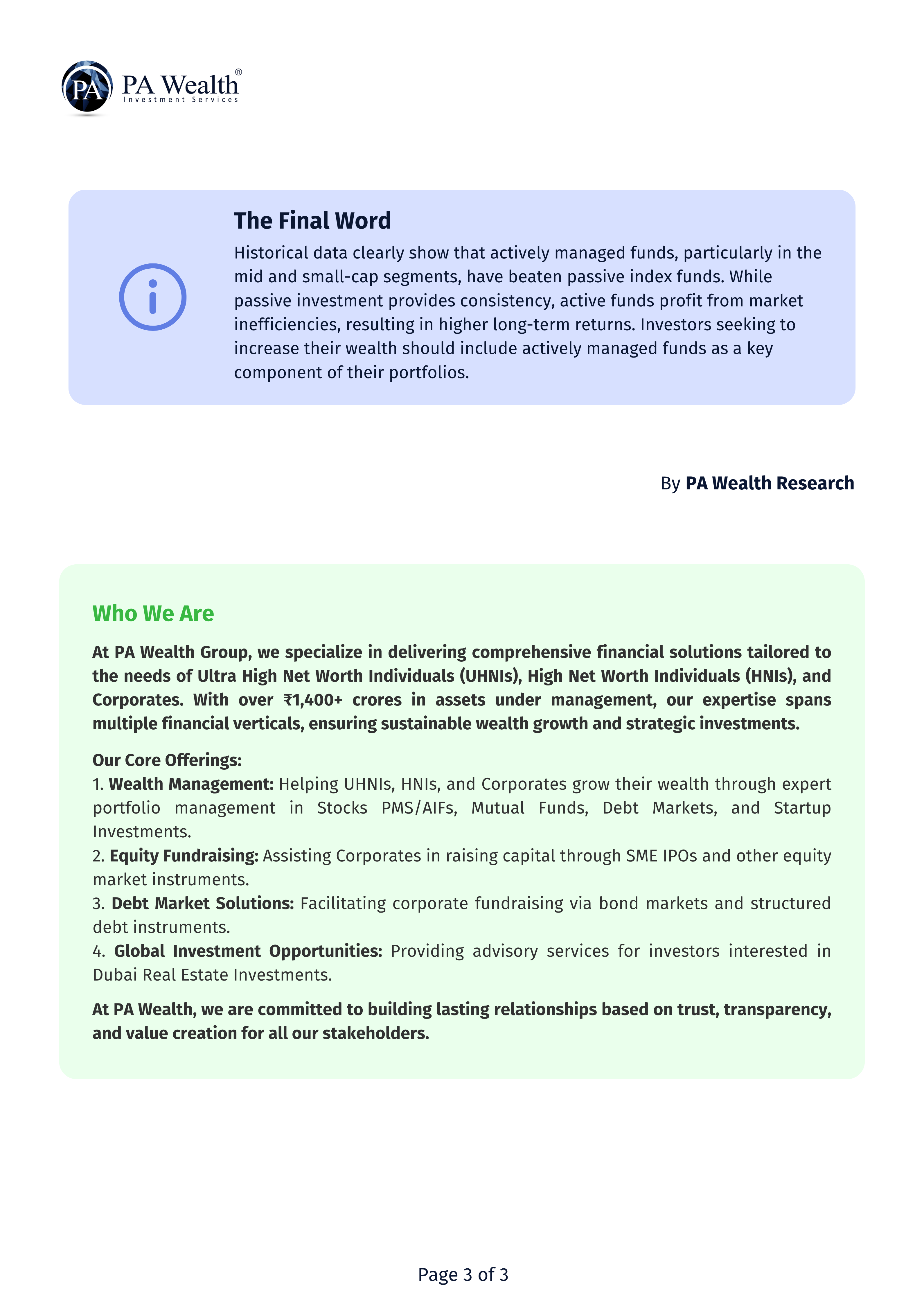 Active Funds Vs Passive Investing_PA Wealth