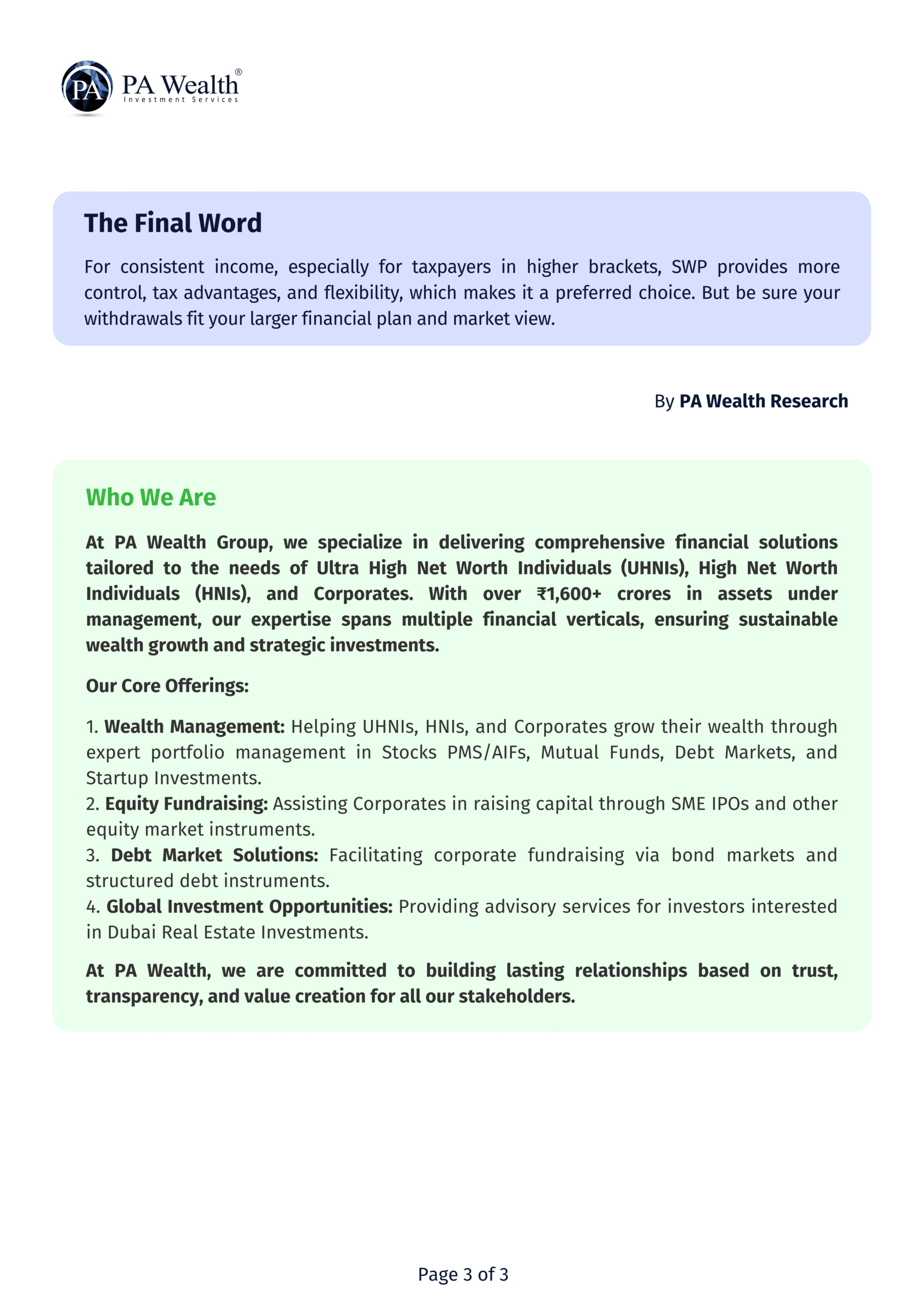 Dividend vs. Systematic Withdrawal