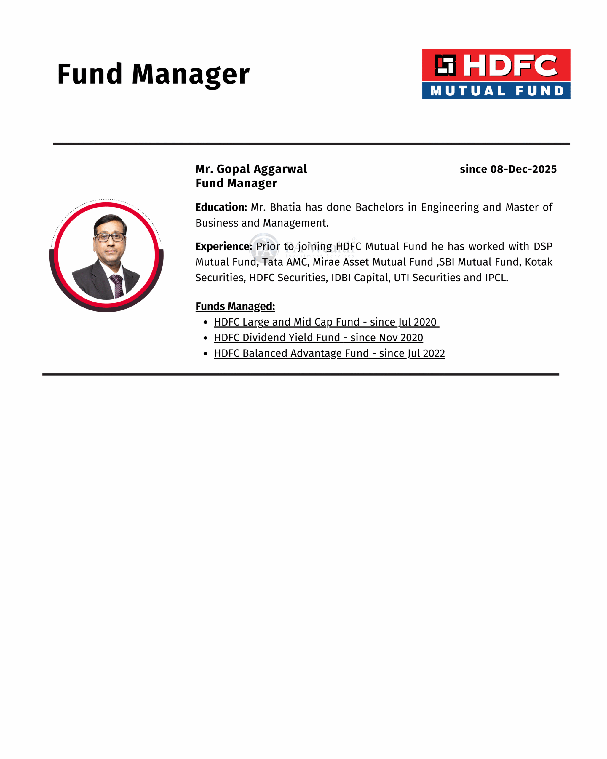 HDFC Focused_Fund Manager_PA Wealth